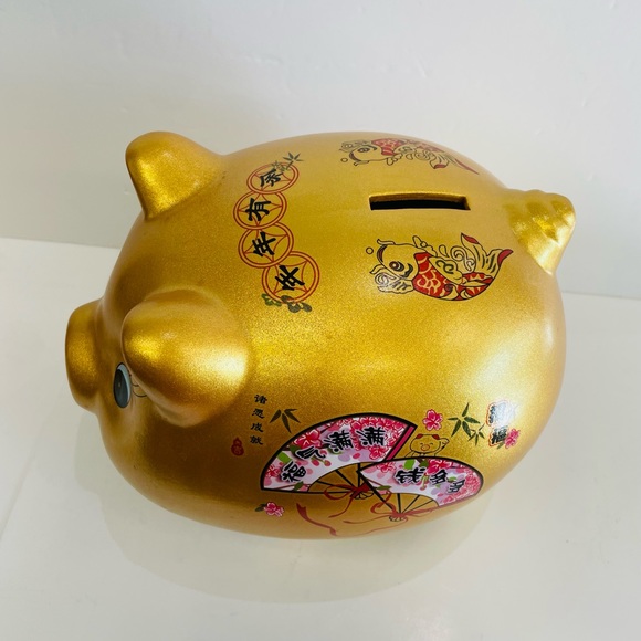 Chinese Lucky Golden Piggy Ceramix Money Bank Size Medium ❌FIRM PRICE❌ - Picture 5 of 7